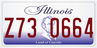 IL license plate Z730664