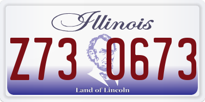 IL license plate Z730673