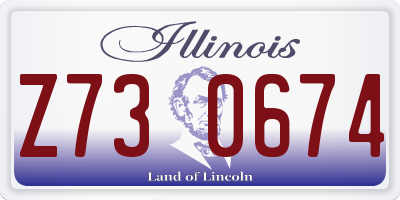 IL license plate Z730674