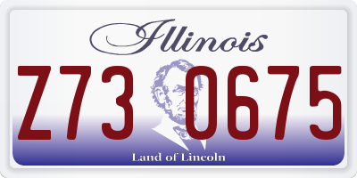 IL license plate Z730675