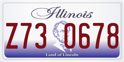 IL license plate Z730678