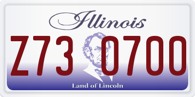 IL license plate Z730700