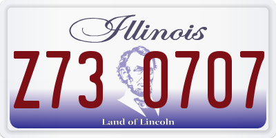 IL license plate Z730707