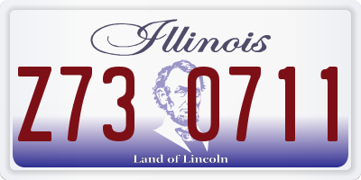 IL license plate Z730711