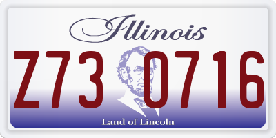 IL license plate Z730716