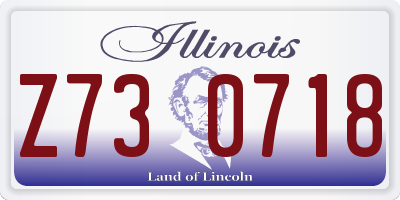 IL license plate Z730718