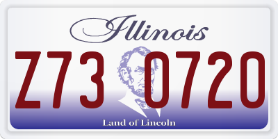 IL license plate Z730720