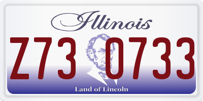 IL license plate Z730733