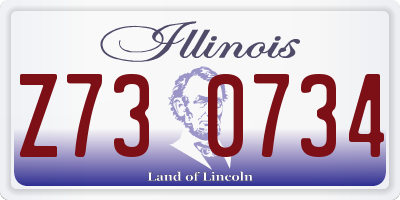 IL license plate Z730734