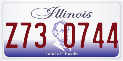 IL license plate Z730744