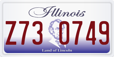 IL license plate Z730749