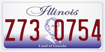 IL license plate Z730754