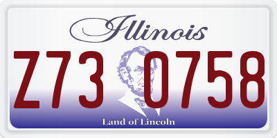 IL license plate Z730758