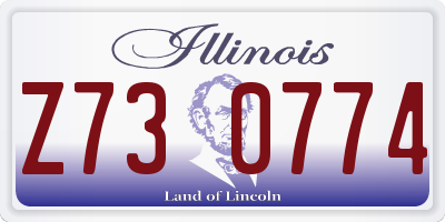IL license plate Z730774