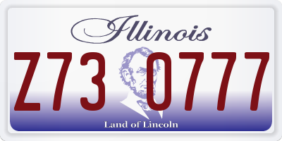 IL license plate Z730777