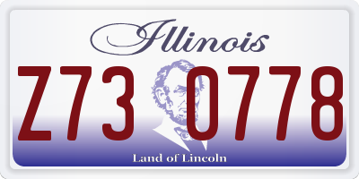 IL license plate Z730778