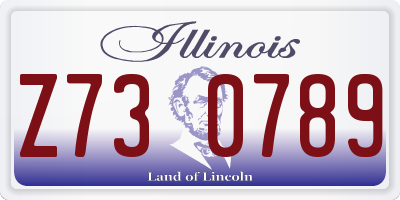 IL license plate Z730789