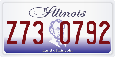 IL license plate Z730792