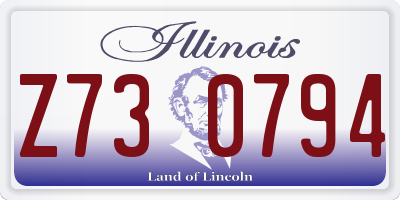 IL license plate Z730794
