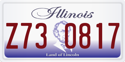 IL license plate Z730817