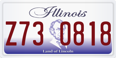 IL license plate Z730818