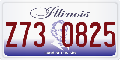 IL license plate Z730825