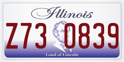 IL license plate Z730839