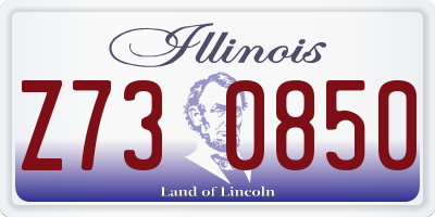 IL license plate Z730850
