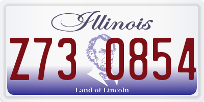 IL license plate Z730854