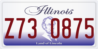 IL license plate Z730875