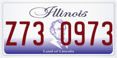 IL license plate Z730973