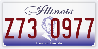 IL license plate Z730977