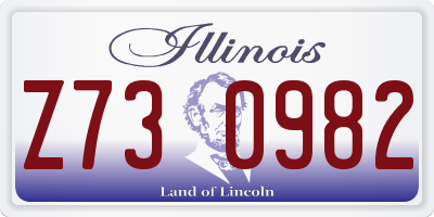 IL license plate Z730982