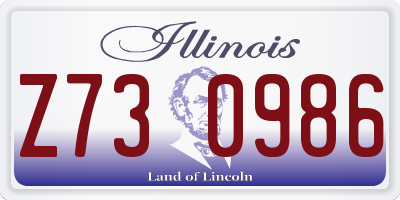 IL license plate Z730986