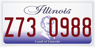 IL license plate Z730988