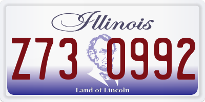 IL license plate Z730992