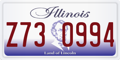 IL license plate Z730994