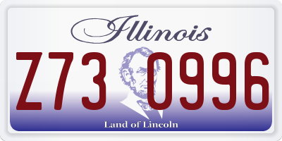 IL license plate Z730996