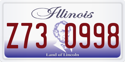 IL license plate Z730998