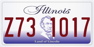 IL license plate Z731017