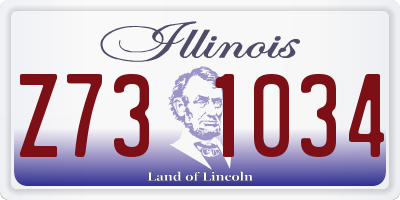 IL license plate Z731034