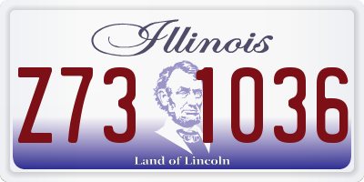 IL license plate Z731036