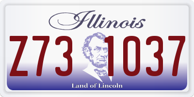 IL license plate Z731037