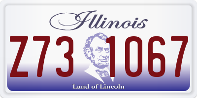 IL license plate Z731067