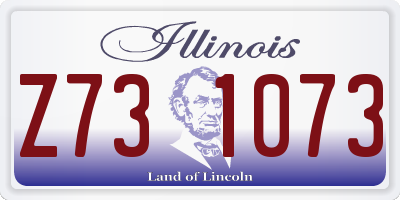 IL license plate Z731073