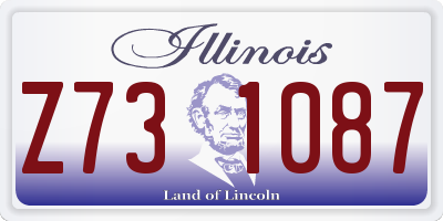 IL license plate Z731087