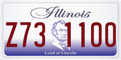 IL license plate Z731100