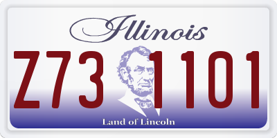 IL license plate Z731101
