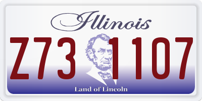 IL license plate Z731107