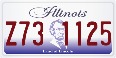 IL license plate Z731125
